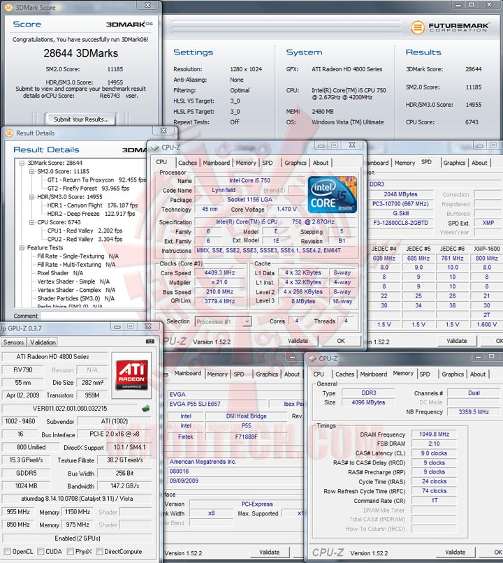 3dmark06 EVGA P55 FTW : REVIEW