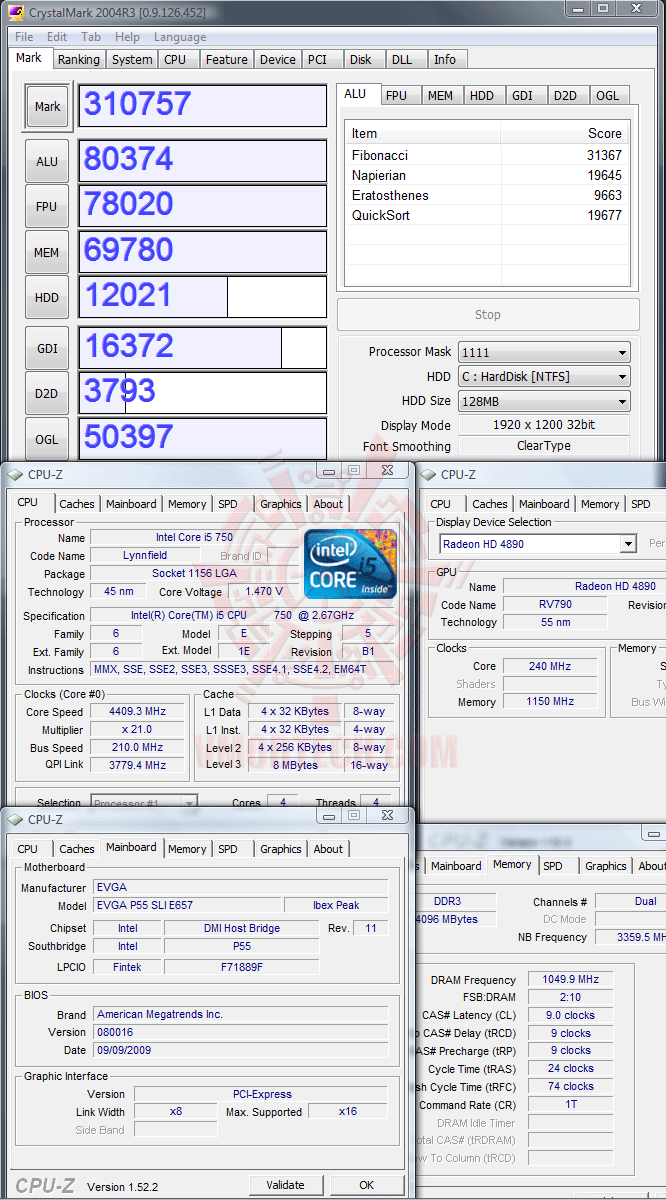 crystalmark09 EVGA P55 FTW : REVIEW