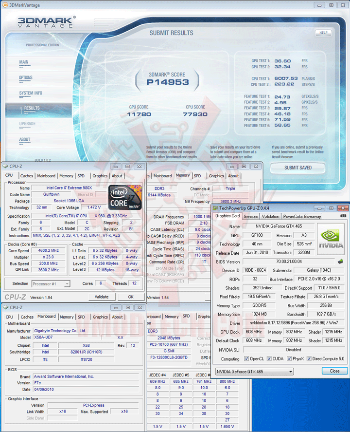 07 df GALAXY GeForce GTX 465 1024MB GDDR5 Review
