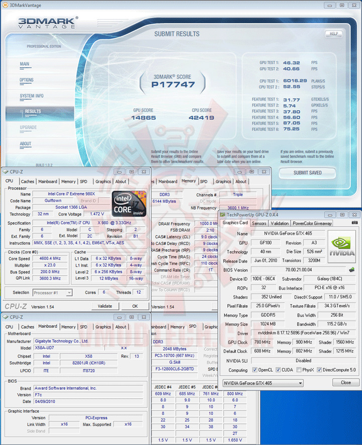 07np oc GALAXY GeForce GTX 465 1024MB GDDR5 Review