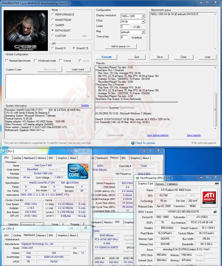 warhead GIGABYTE GA X58A UD7 : X58 SLGMX Chipset!!