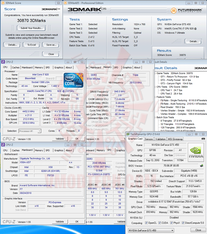 05 a GIGABYTE NVIDIA GeForce GTS 450 1024MB GDDR5 Review
