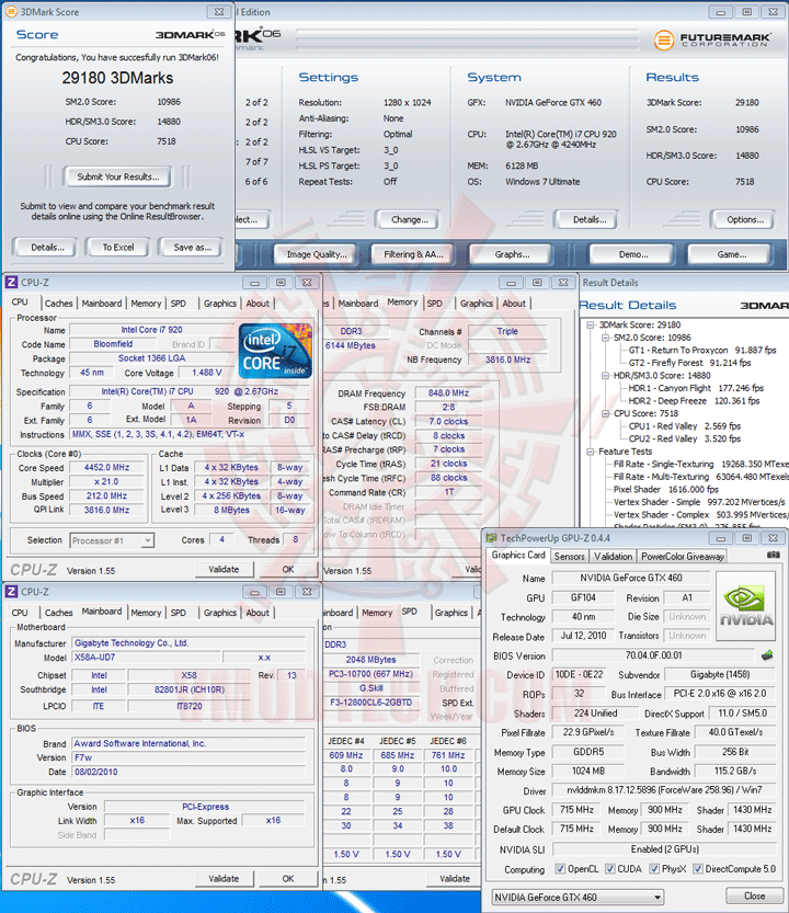 06 df GIGABYTE NVIDIA GeForce GTX 460 1024MB DDR5 SLI Review