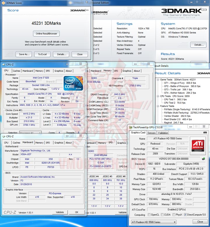 03 cf oc GIGABYTE Radeon HD 5570 1GB DDR3 CrossfireX Review