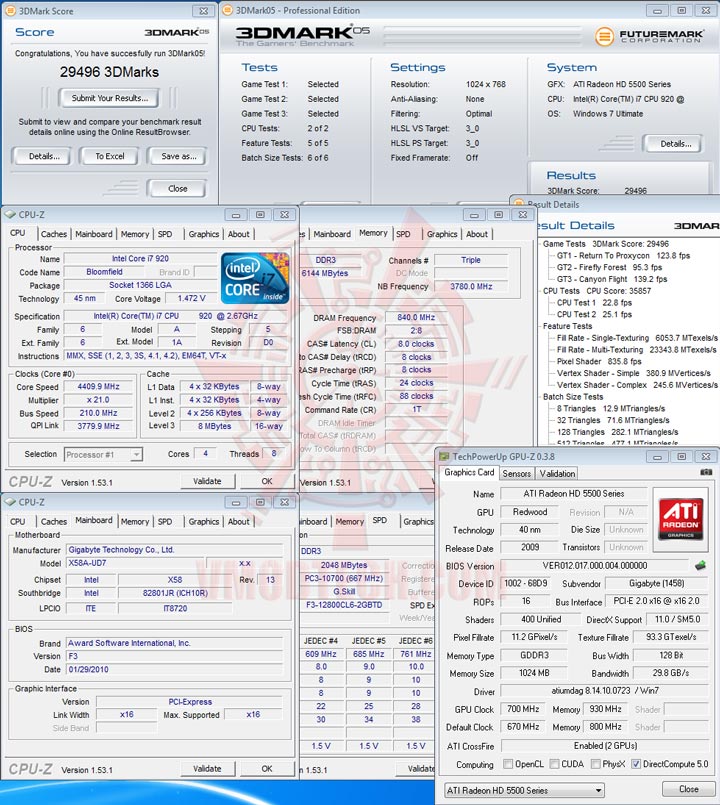 05 cf oc GIGABYTE Radeon HD 5570 1GB DDR3 CrossfireX Review