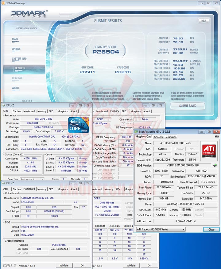 vancf 1010 HIS Radeon HD 5850 CrossfireX OVERCLOCK Results