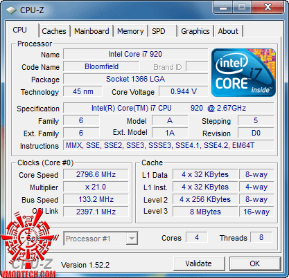 cpuz920 1 Intel Core i7 870 & Intel Core i5 750 LGA1156 : First review