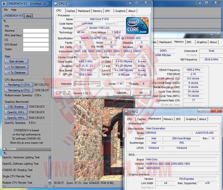 c95 212 Intel DP55KG EXTREME BOARD : Overclock Results