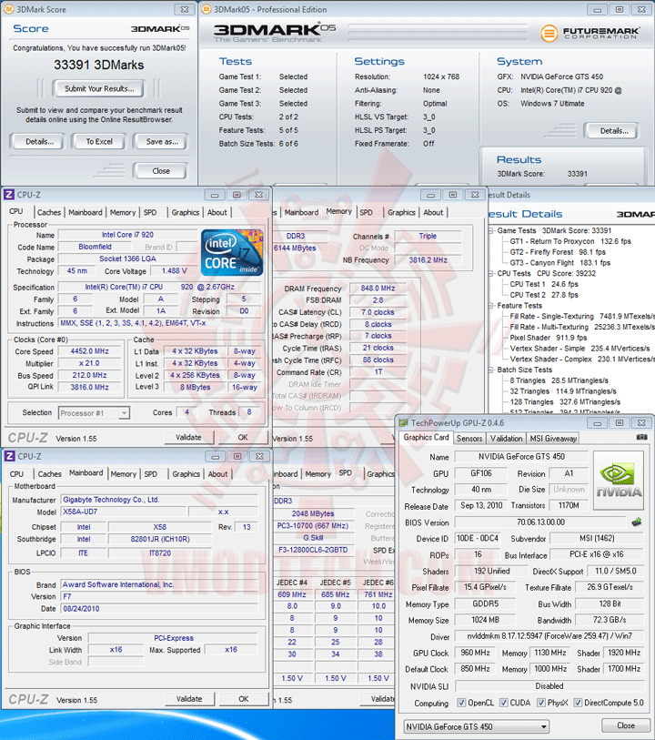 05 ov MSI N450GTS CYCLONE IGD5 GeForce GTS 450 1GB GDDR5 Review