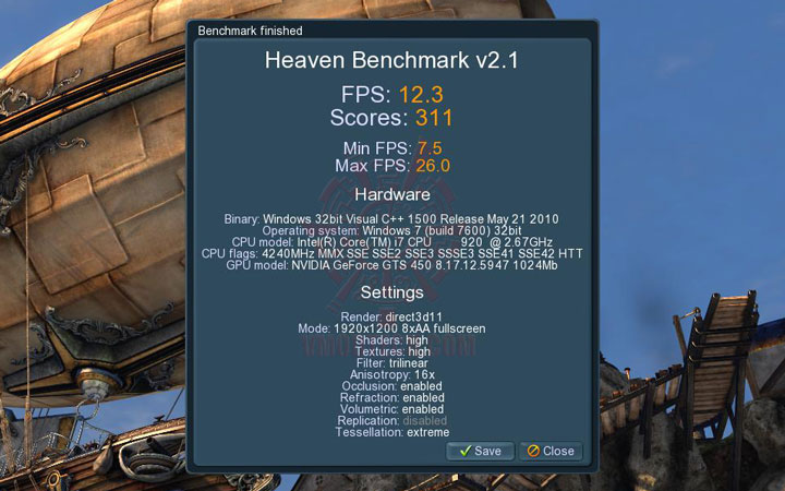 08 oc MSI N450GTS CYCLONE IGD5 GeForce GTS 450 1GB GDDR5 Review