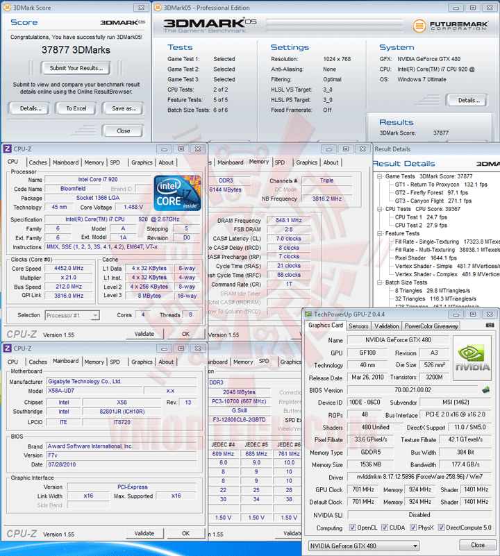 05 df MSI N480GTX M2D15 GeForce GTX 480 1536MB DDR5 Review