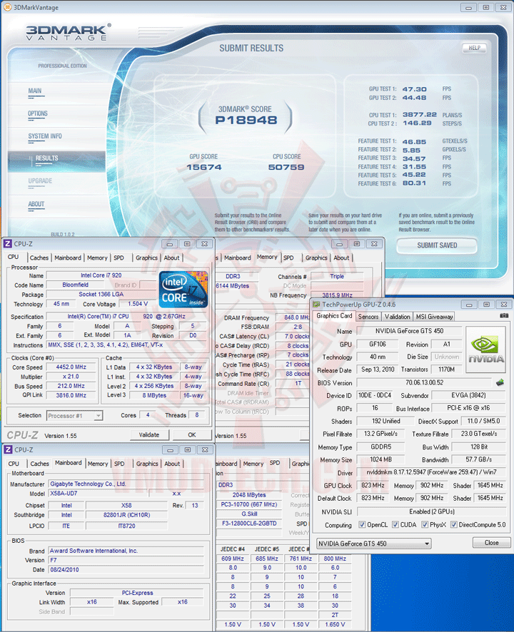07p a NVIDIA GeForce GTS 450 1024MB GDDR5 SLI Review