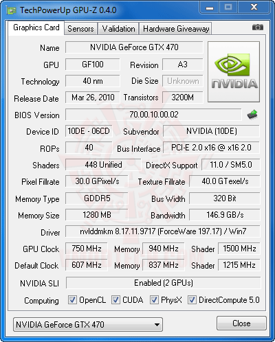 gpuz oc NVIDIA GTX 470 SLI Review