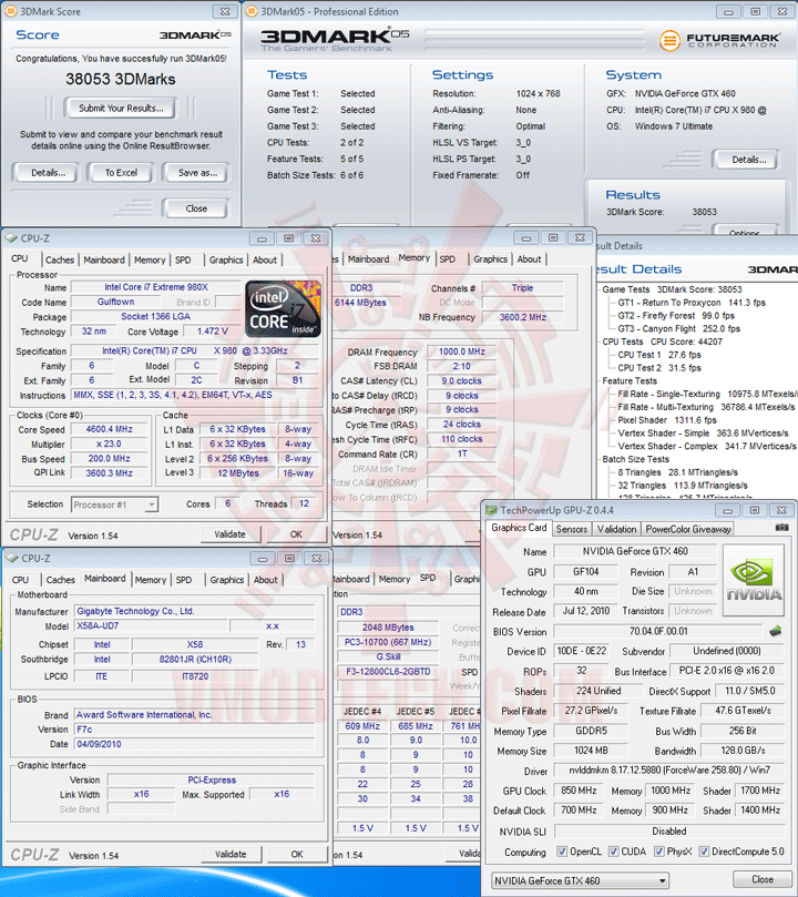 05 oc PALIT GeForce GTX 460 SONIC 1024MB GDDR5 Review