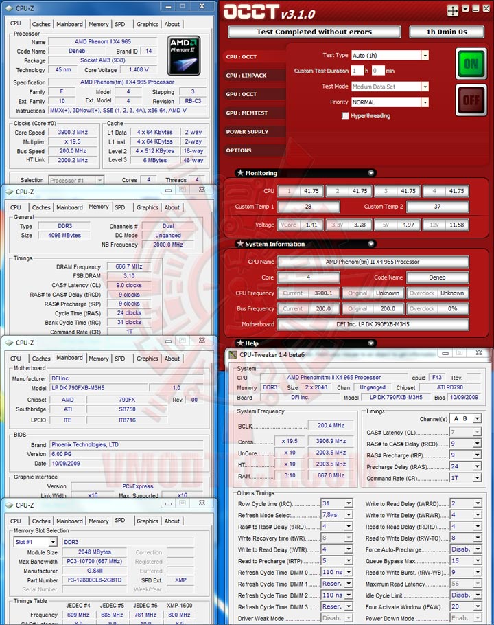 occt 3900 The First Review of AMD Phenom II X4 965 BE revision C3