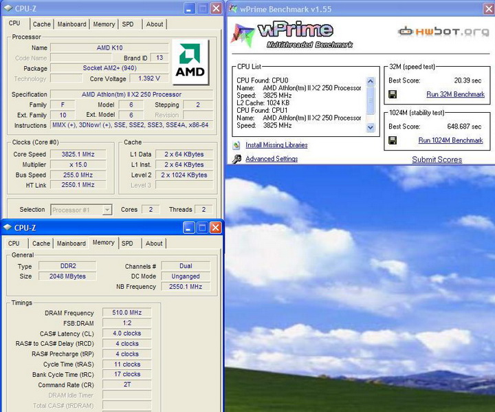 wprime1 AMD Athlon™II X2 250 Review