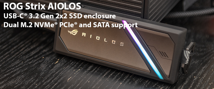 ROG Strix Aiolos USB-C® 3.2 Gen 2x2 SSD enclosure Review