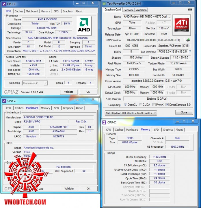 gpuz 696x720 AMD A Series Processor CrossfireX Review