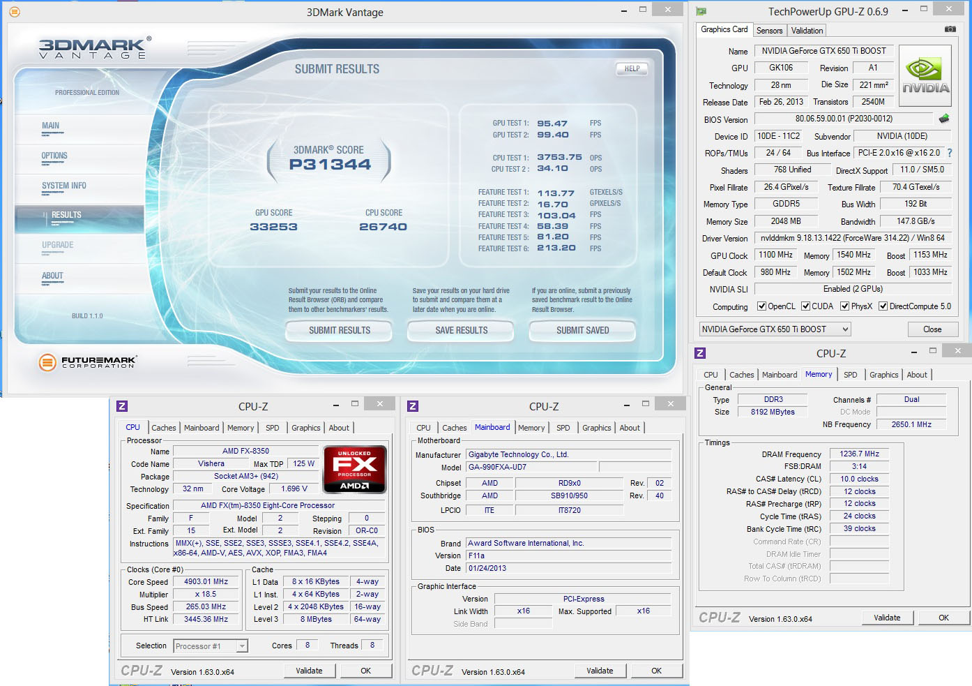 Nvidia GeForce GTX650 Ti Boost 2-Way SLI Comparison AMD Radeon HD 7790 ...