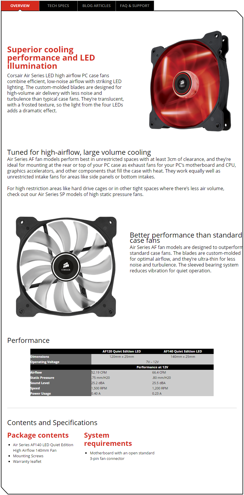 corsair af series af140 led