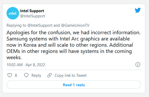 2022-04-08_17-46-30 2022 04 08 17 46 30 พบแล็ปท็อปรุ่นการ์ดจอ Intel Arc รุ่นใหม่ล่าสุดวางจำหน่ายที่ประเทศเกาหลีใต้ในรุ่น Samsung Galaxy Book2 Pro ราคา 2130 USD