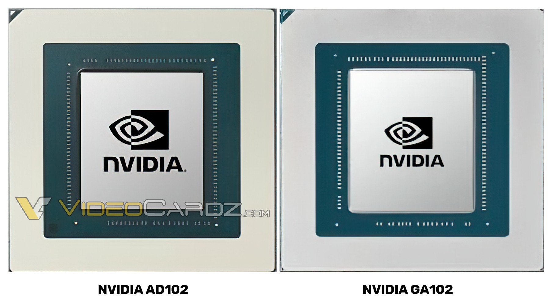 nvidia-ad102-gpu-vs-ga102-gpu nvidia ad102 gpu vs ga102 gpu เผยภาพ PCB การ์ดจอ NVIDIA GeForce RTX 4090 ดีไซน์ใกล้เคียงกับรุ่นเดิม RTX 3090 Ti