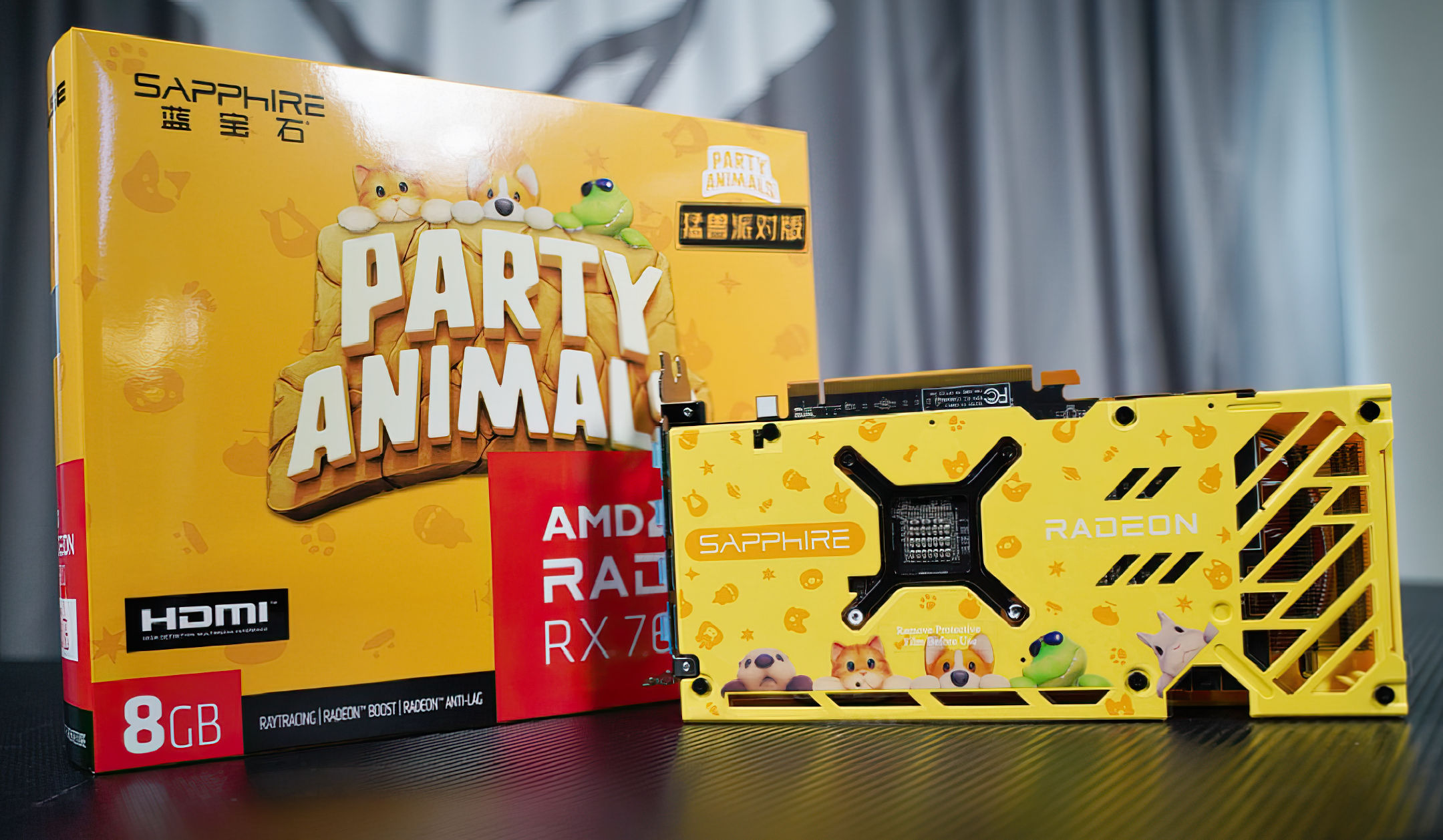 sapphire rx7600 party animals 1 Sapphire เปิดตัวการ์ดจอ Radeon RX 7600 Party Animals Edition ดีไซน์สุดน่ารัก