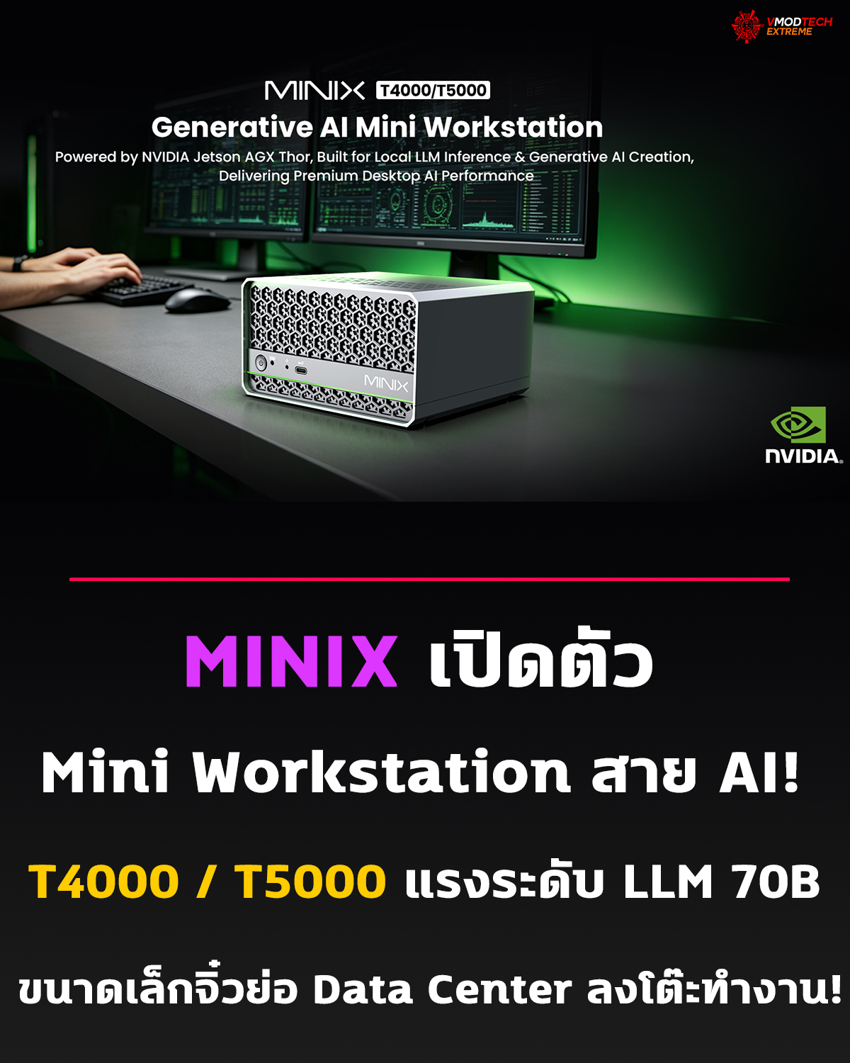 MINIX เปิดตัว T4000 / T5000 Generative AI Mini Workstation: โซลูชัน AI แบบ On-Premise รุ่นใหม่ล่าสุด