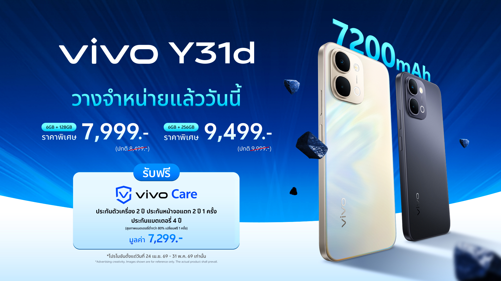 vivo เปิดตัว Y31d สมาร์ตโฟนสายอึด ทนรอบด้าน ครบคุ้มในเครื่องเดียว พร้อมให้เป็นเจ้าของแล้ววันนี้ ในราคาเริ่มต้นเพียง 7,999 บาท!