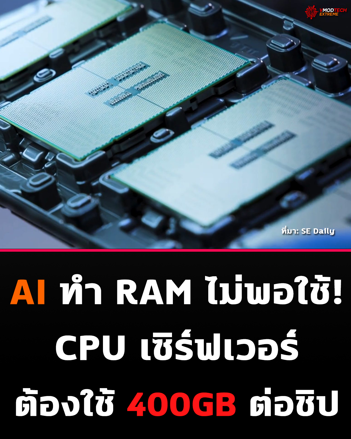 AI ดันความต้องการ RAM พุ่งแรง!