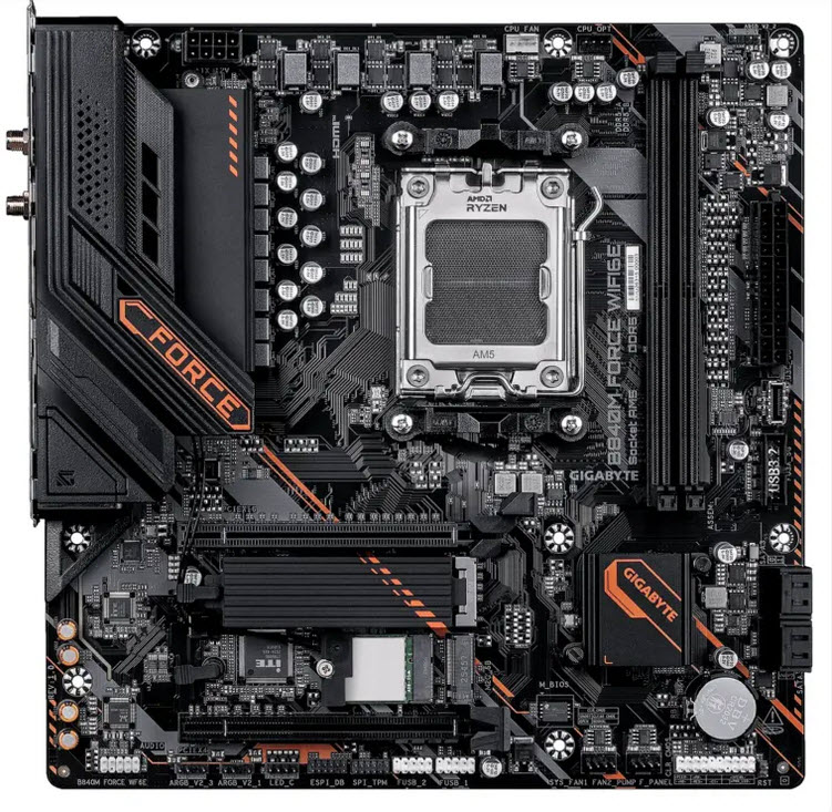 GIGABYTE เปิดตัว B840M FORCE WIFI6E เมนบอร์ด AM5 สายคุ้ม มาพร้อม X3D Turbo Mode และรองรับ DDR5-8200 OC
