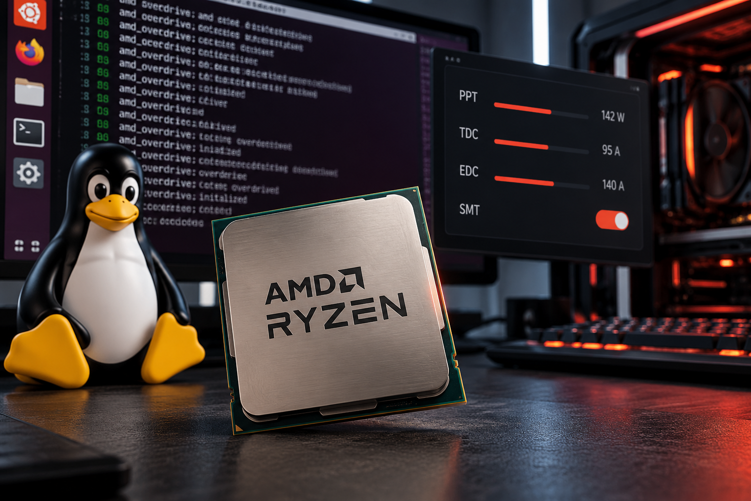 AMD เตรียมไดรเวอร์ Ryzen Overclocking สำหรับ Linux เพิ่มตัวเลือกควบคุมซีพียู