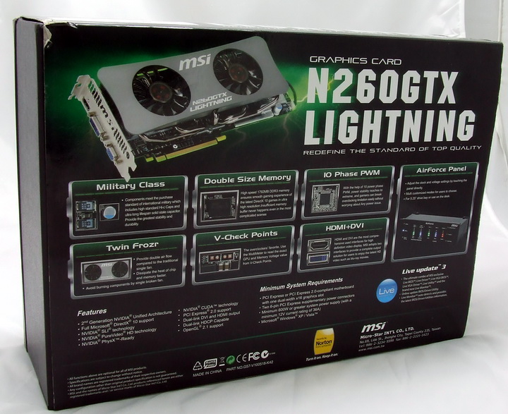 8 MSI GTX260 Lightning Black Edition 